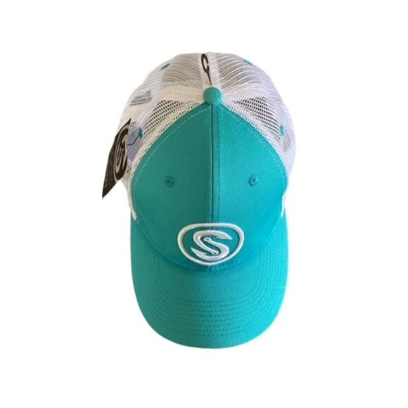 NWT Scales Aqua & White Hooks Hat One Size - Picture 3 of 5